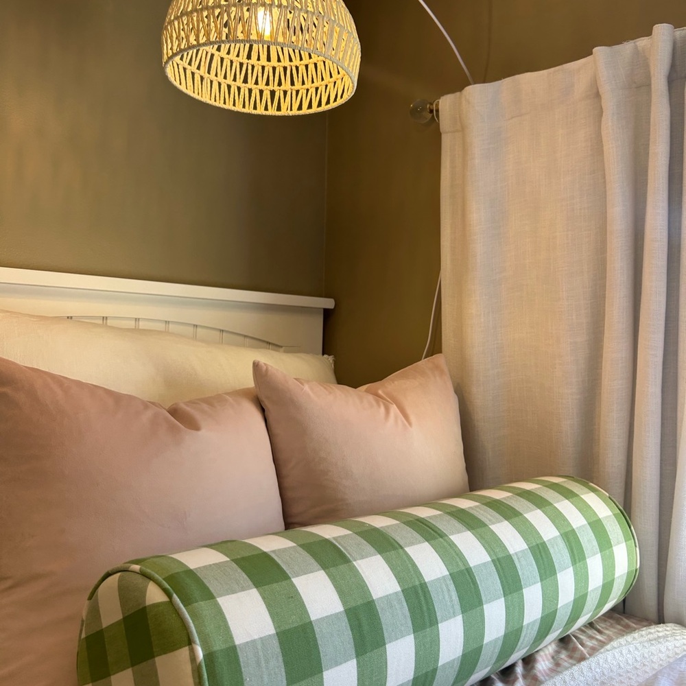 Two Decorative Pink Velvet Pillows, LittleDesignCo